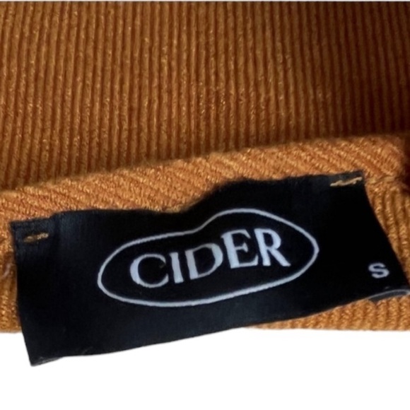 Cider Boho Floral Embroidered Crop Top. Brown Orange. Size S. #668 - Picture 6 of 7